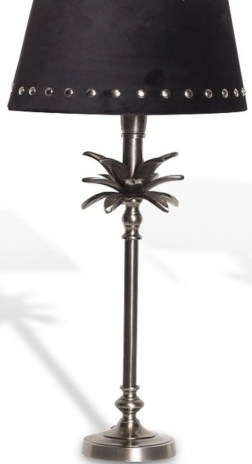 Palmblad Bordslampa 39 cm - Old Silver