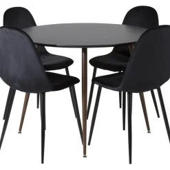 Paradis matbord 100 cm - Svart/valnöt