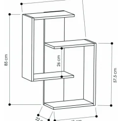 Paranoid vägghylla - Antracit/mörk ek