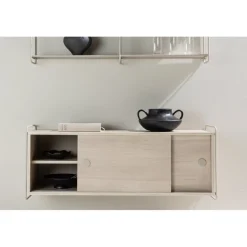 Paris väggskåp 48 x 122 cm - Beige/Whitewash