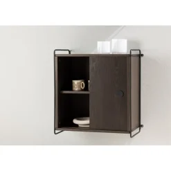 Paris väggskåp 68 x 60 cm - Svart/Mocca