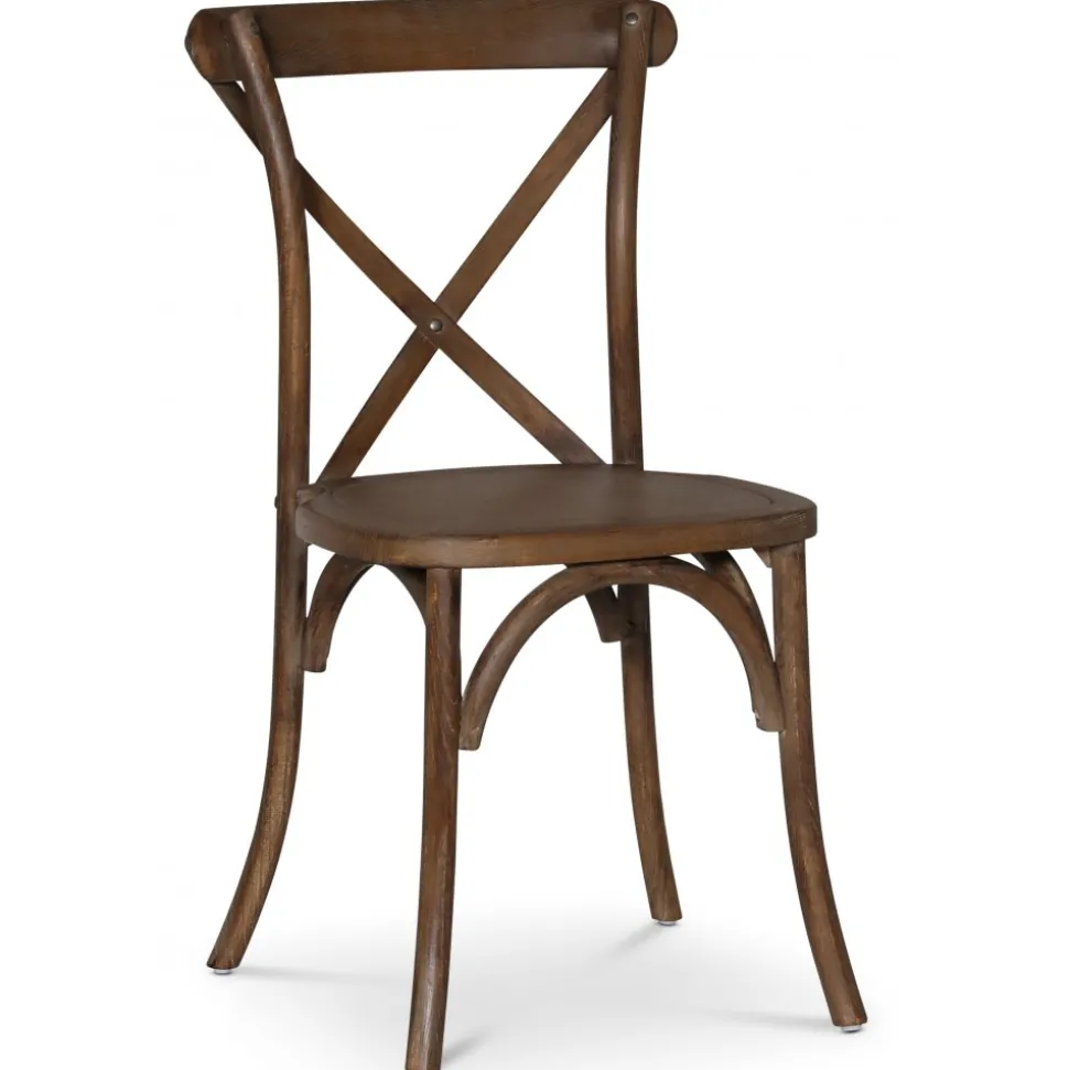 Paris vintage stol med kryss i valnöt + Fläckborttagare för möbler