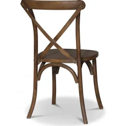 Paris vintage stol med kryss i valnöt + Fläckborttagare för möbler