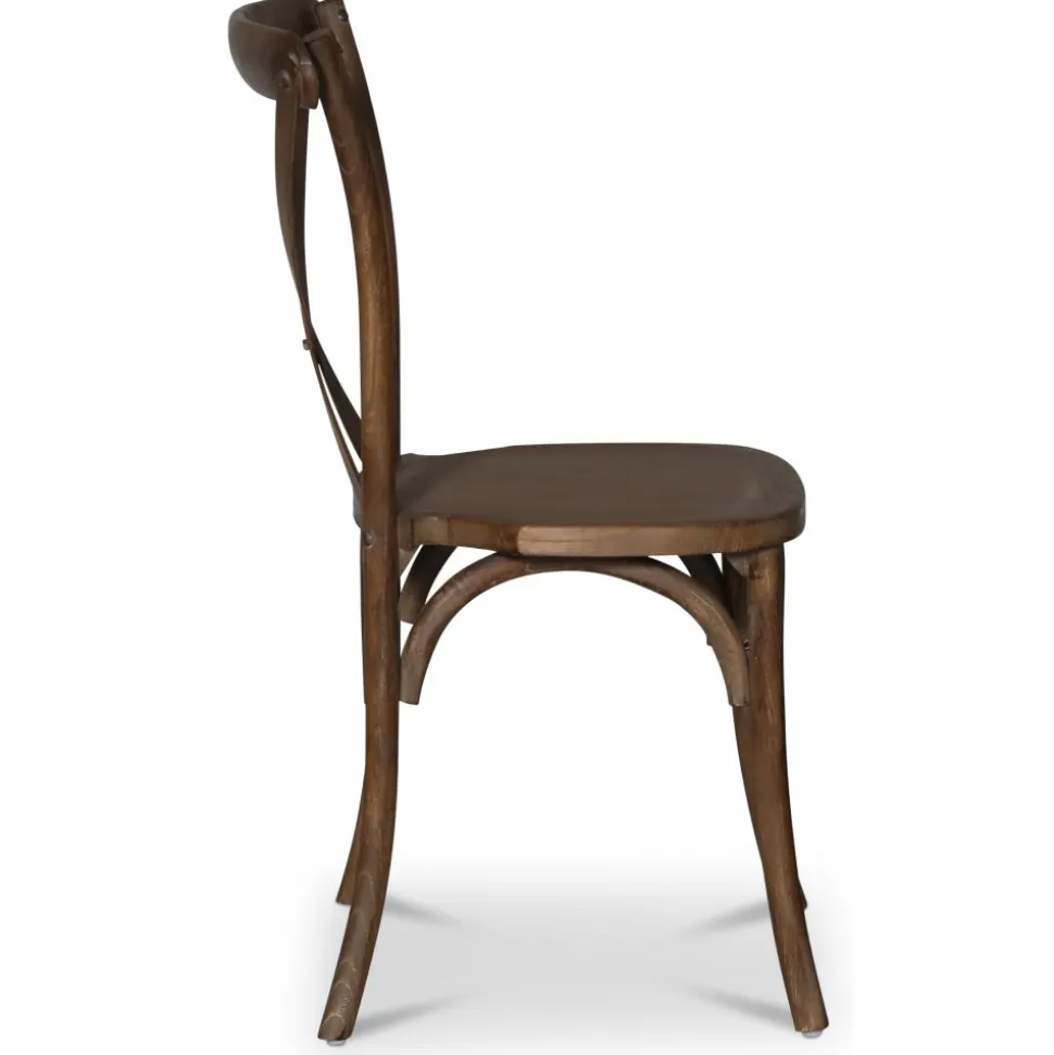 Paris vintage stol med kryss i valnöt