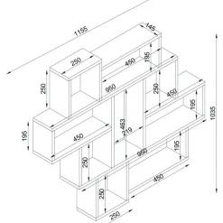 Parola vägghylla - Travertin