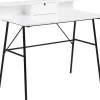 Pascal skrivbord 100x55 cm - Vit/svart