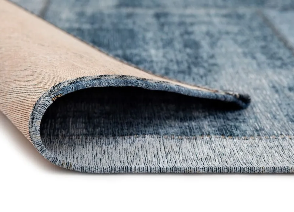 Patchwork-matta Stracciatella - Jeans/Blå