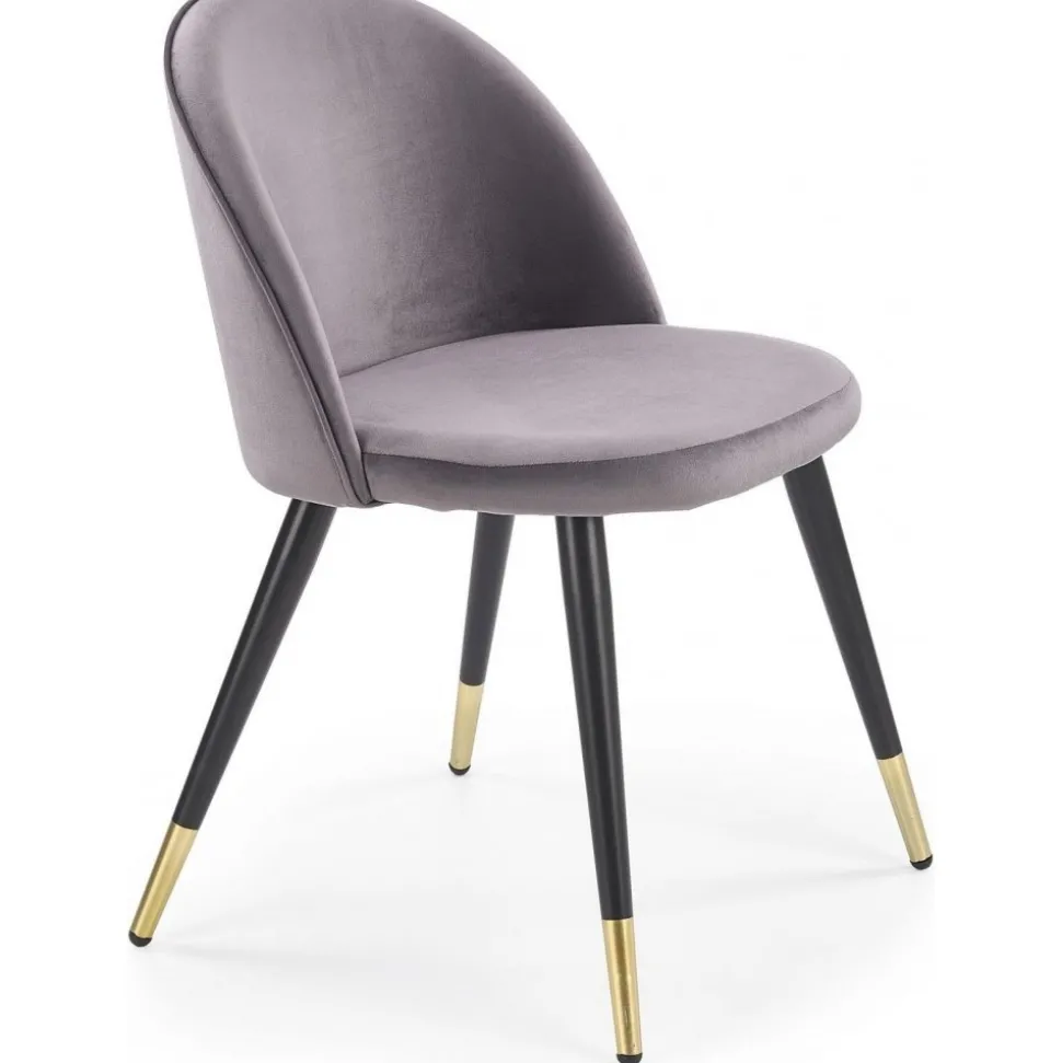 Paulina matstol - Grå (sammet) / Mässing + Fläckborttagare för möbler