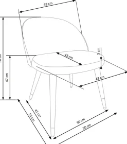 Paulina matstol - Grå (sammet) / Mässing + Fläckborttagare för möbler