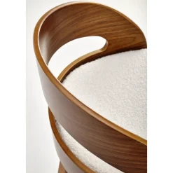 Pelican barstol 110 - Cream/valnöt