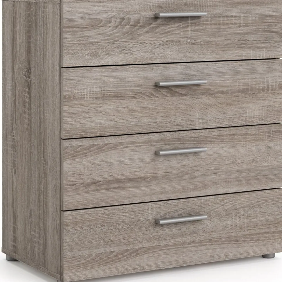 Pepe bred byrå med 4 lådor - Tryffel