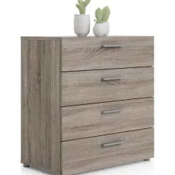 Pepe bred byrå med 4 lådor - Tryffel