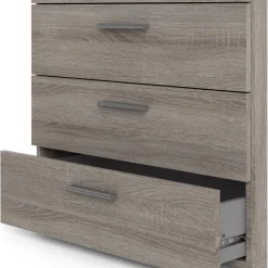 Pepe bred byrå med 4 lådor - Tryffel