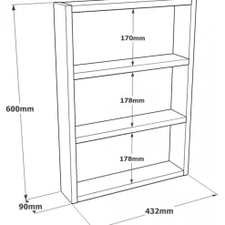 Pera vägghylla - Valnöt