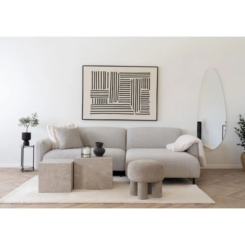 Perth sittpuff - Ljusgrå