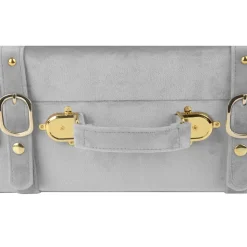 Petit vintage koffert set 2 st - Grå (Sammet) + Möbeltassar