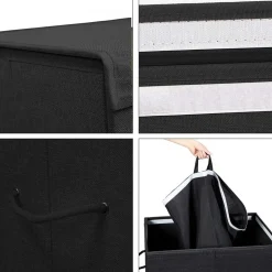 Petronella tvättkorg 142 l - Svart