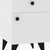 Pila sängbord - Vit/antracit