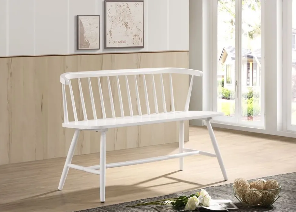 Pinnsoffa kökssoffa vit - Fårö