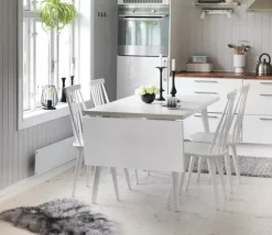 Pinnstol vit - Dalsland + Möbeltassar