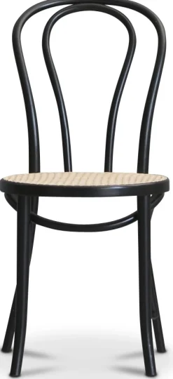 PiPi matgrupp, runt matbord Ø120 cm inkl 4 st Böjträ Stol No18 - Svartbetsat trä + 3.00 x Möbeltassar