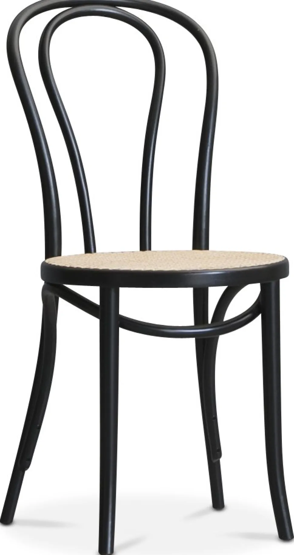 PiPi matgrupp, runt matbord Ø120 cm inkl 4 st Böjträ Stol No18 - Svartbetsat trä + 4.00 x Stolsdyna