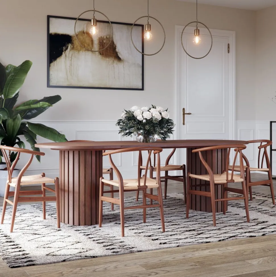 PiPi ovalt matbord 240 cm - Valnöt