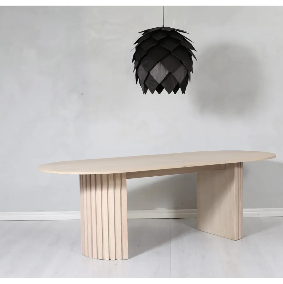 PiPi ovalt matbord 230 cm - Whitewash