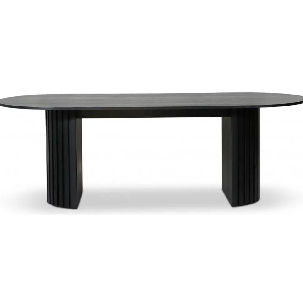 PiPi ovalt matbord i svartbetsat ek 230x95 cm