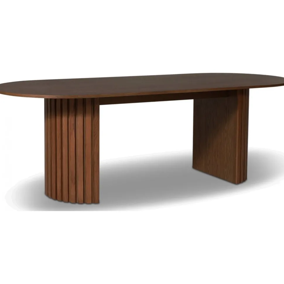 PiPi ovalt matbord o valnötsbets 230x95 cm - Bord i Valnöt