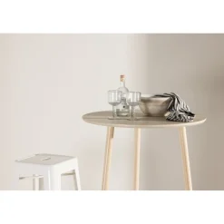 Plaza barbord Ø70 cm - Whitewash