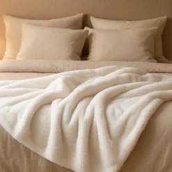 Pläd 130 x 170 cm - Vit