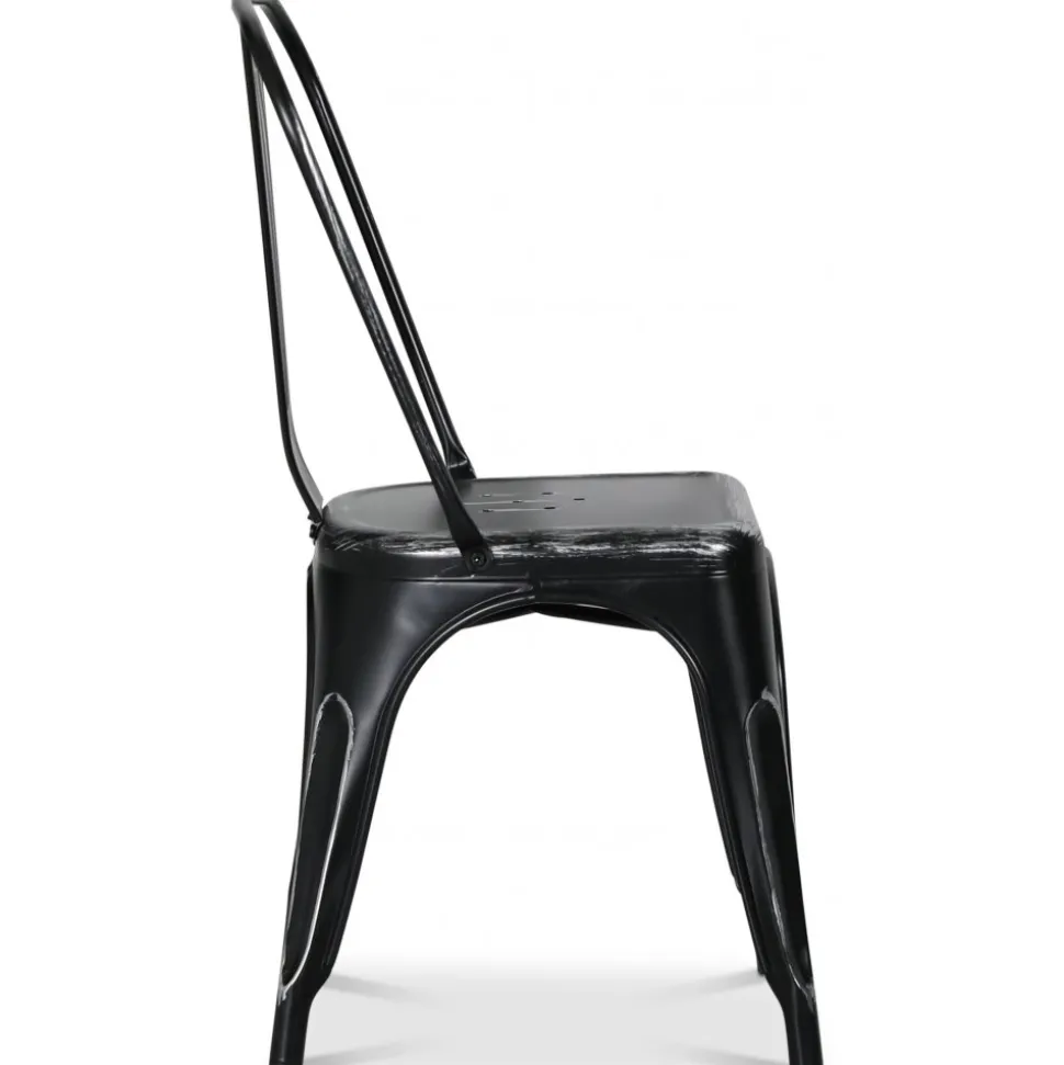 Plåtstol Industry Ingo i plåt - Borstad Svart / Silver + Textilrengöring för möbler