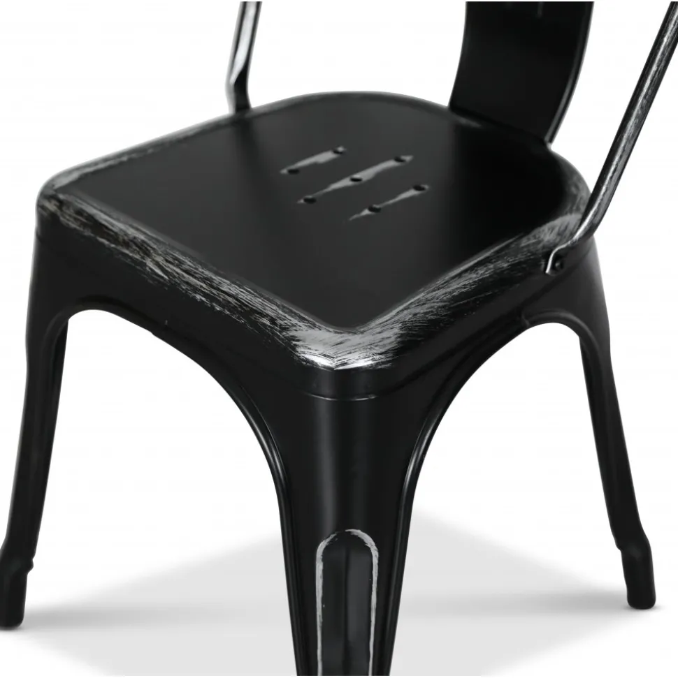 Plåtstol Industry Ingo i plåt - Borstad Svart / Silver + Textilrengöring för möbler