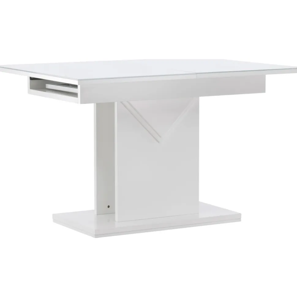 Pluto matbord 120-160 x 90 cm - Vit
