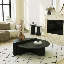 Podium soffbord Ø90 cm - Svart