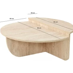 Podium soffbord Ø90 cm - Travertin