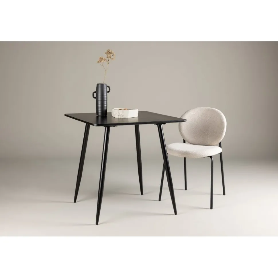 Polar matbord 75 x 75 cm - Svart