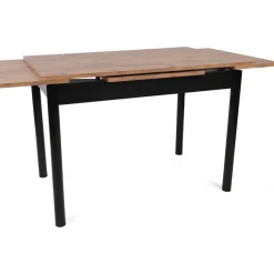 Polo matbord 110-170 x 75 cm - Valnöt/svart