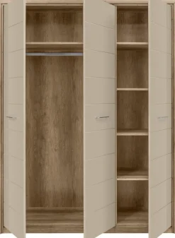 Pontus garderob 208x163,5 cm - Ek/beige