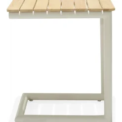 Portals loungegrupp 4 - Vit/teak + Rengöringsmedel för utemöbler