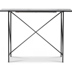 Portland barbord 140 cm - Marmor/svart + Textilrengöring för möbler