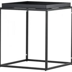 Porto sidobord 45 x 45 cm - Svart