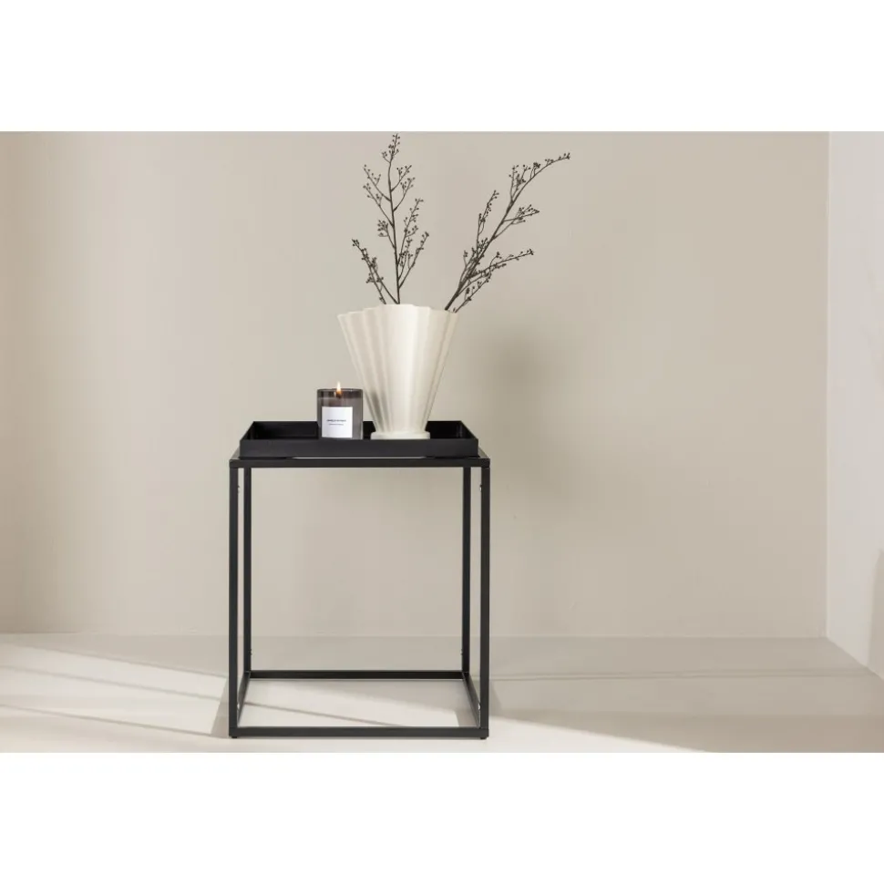 Porto sidobord 45 x 45 cm - Svart