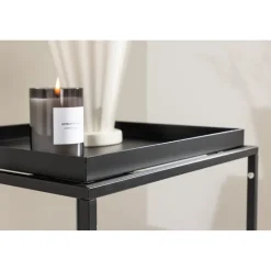 Porto sidobord 45 x 45 cm - Svart