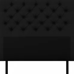 Presley sänggavel med knappar 180 cm - Svart