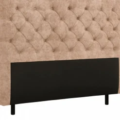 Presley sänggavel med knappar 180 cm - Beige sammet