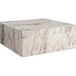 Prizma soffbord 90 x 90 cm - Vit marmor