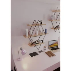 Prizma vägghylla - Svart/natur