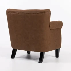 Professor fåtölj i brun vintage